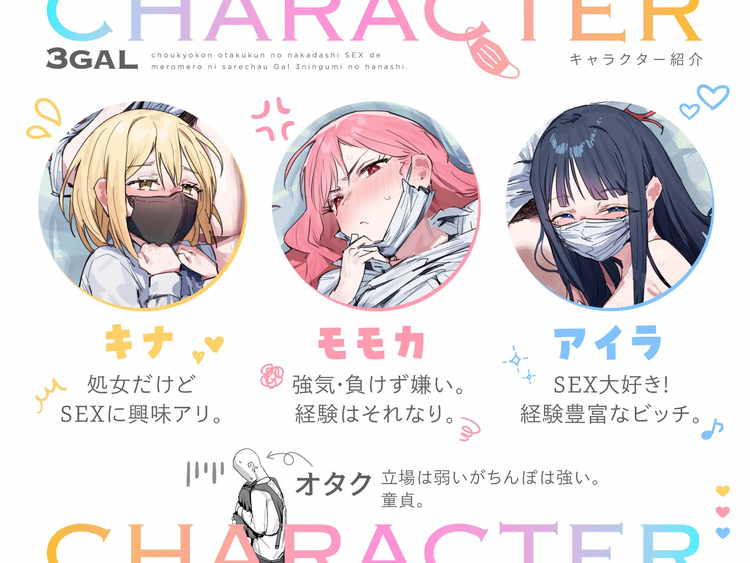 3ギャル～超巨根オタク君の中出しSEXでメロメロにされちゃうギャル3人組の話～